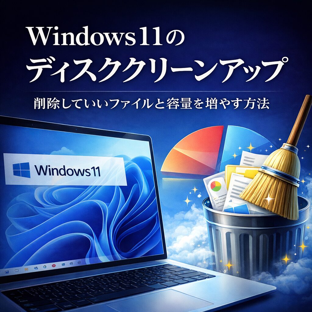 Windows11のディスククリーンアップの使い方｜削除していいファイルと容量を増やす方法