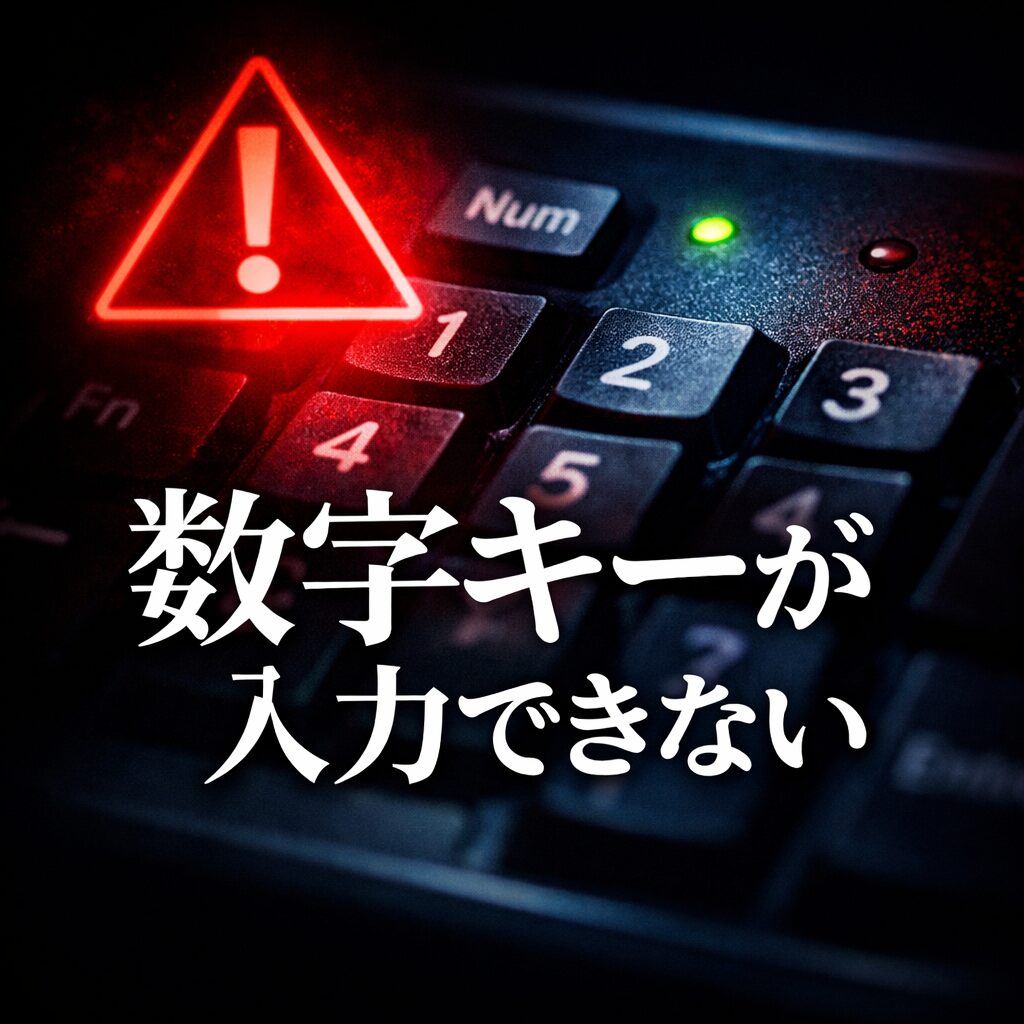 キーボードの数字キーが入力できない原因と対処法【NumLock・設定を確認】