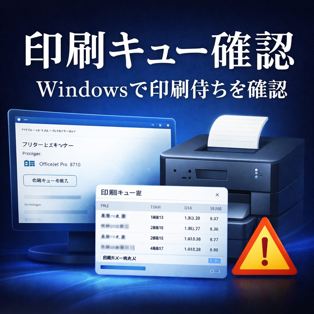 キュー内の現在の印刷ジョブを確認する方法｜Windowsで印刷待ちを確認する手順