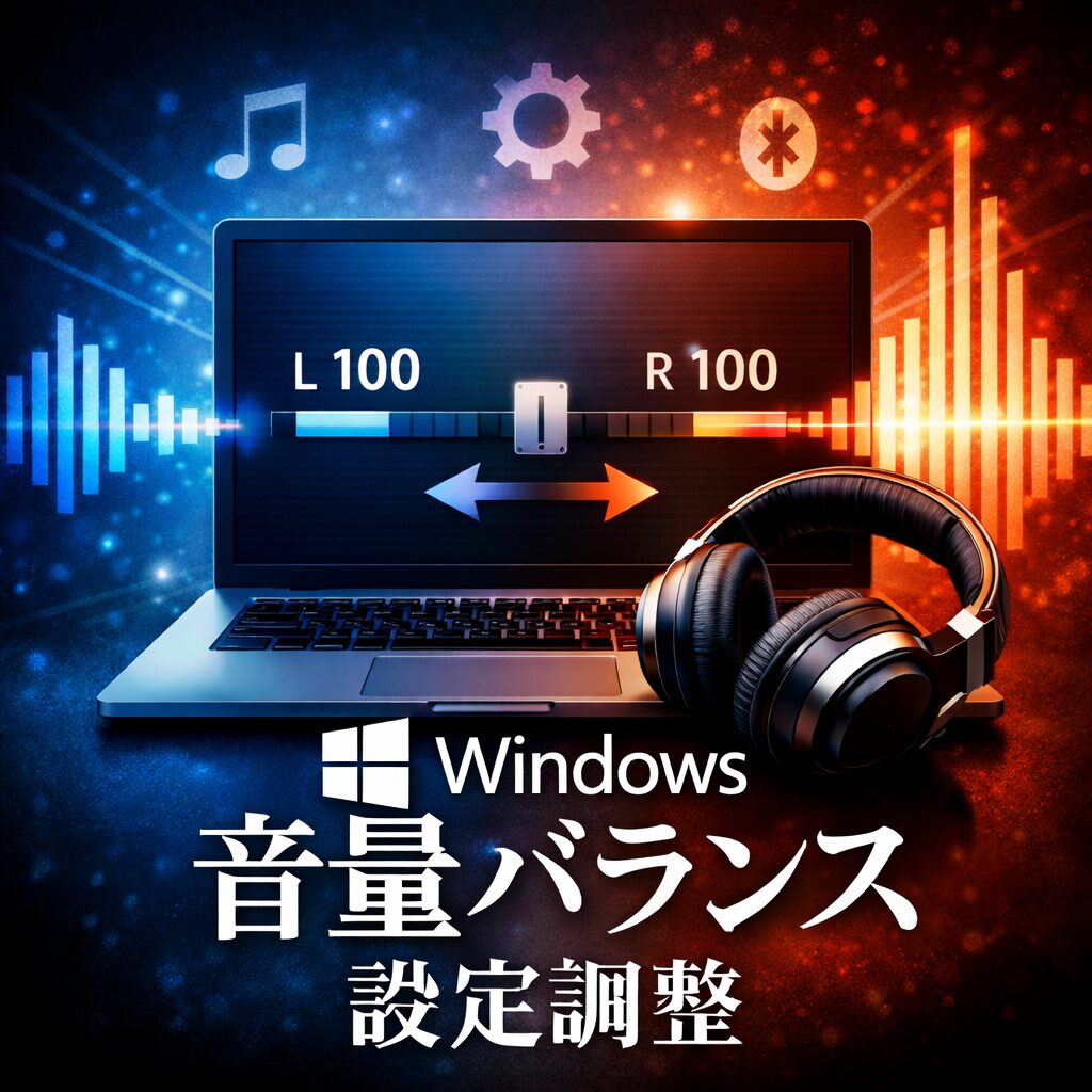 Windowsで音量バランスの設定を調整する方法｜左右の音量が違う時の対処法